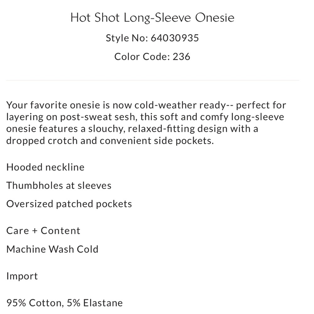 FP Movement Hot Shot Hooded Long Sleeve Onesie - Picture 5 of 6